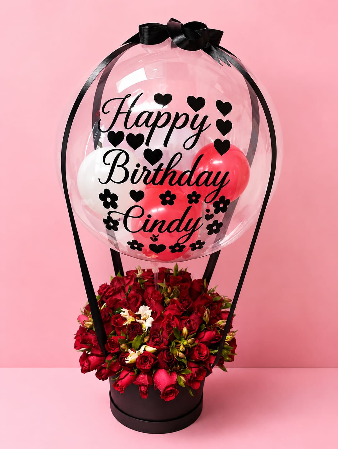 Personalised Balloon Bouquet with Roses