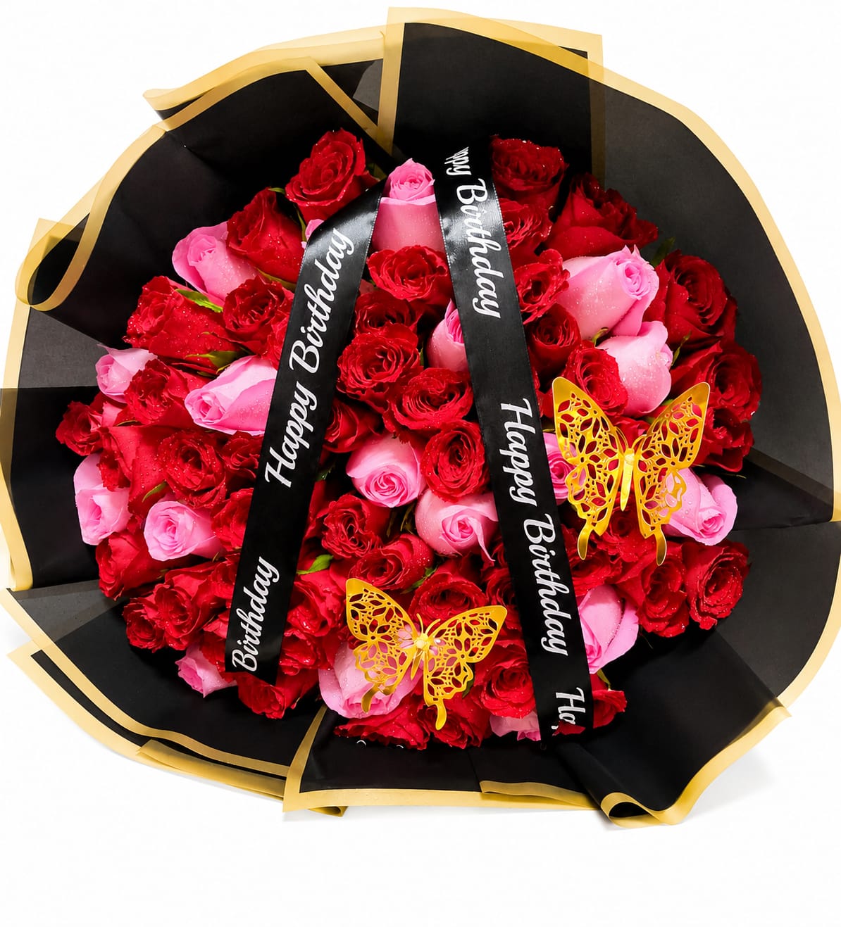 Golden Birthday Rose Bouquet