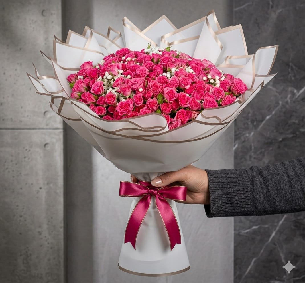 Blush Pink Spray Rose Bouquet