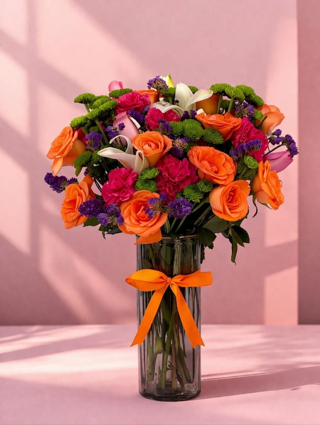 Vibrant Bliss Mixed Flower Vase Arrangement